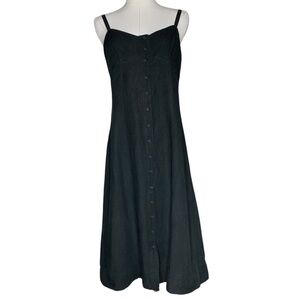 Vintage 90s New York and Company Black Strappy A Line Dress Whimsigoth office